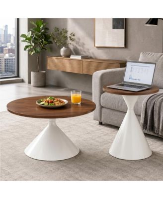 2-Piece Round Coffee Table Set