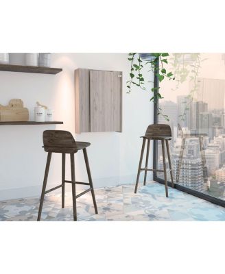 Siena Wall-Mounted Bar Cabinet with Fold-Down Table