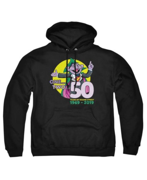 Мужское худи Sesame Street The Count Ah Graphic Pullover, цвет: Чёрный