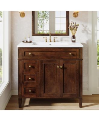 36" Bathroom Vanity with Sink, Farmhouse