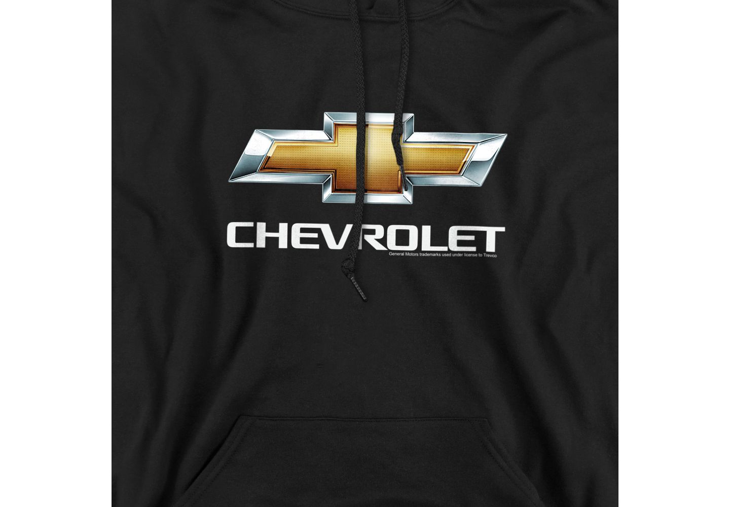 Мужское худи Corvette Chevrolet Chevy Bowtie Stacked Graphic Pullover Poly-Cotton Blend, цвет: Чёрный — фото 3