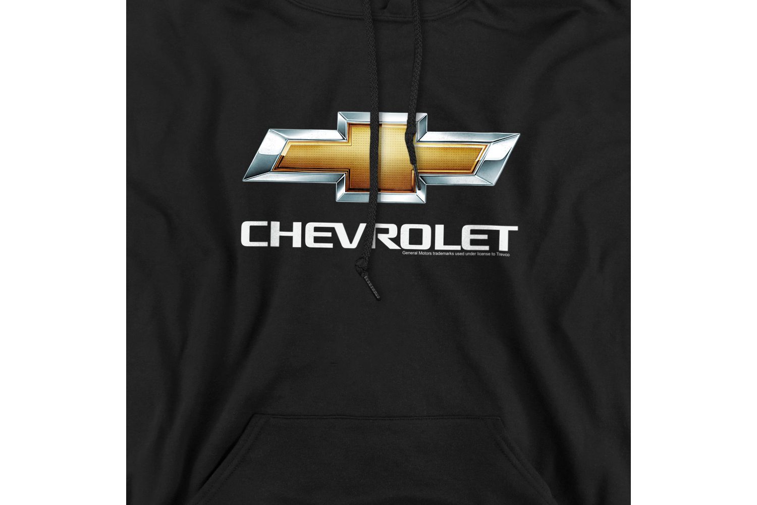 Men's Chevrolet Chevy Bowtie Stacked Graphic Pullover Poly-Cotton Blend Hoodie