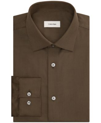 Men's Slim-Fit Wrinkle-Free Stretch Cotton-Blend Dress Shirt
