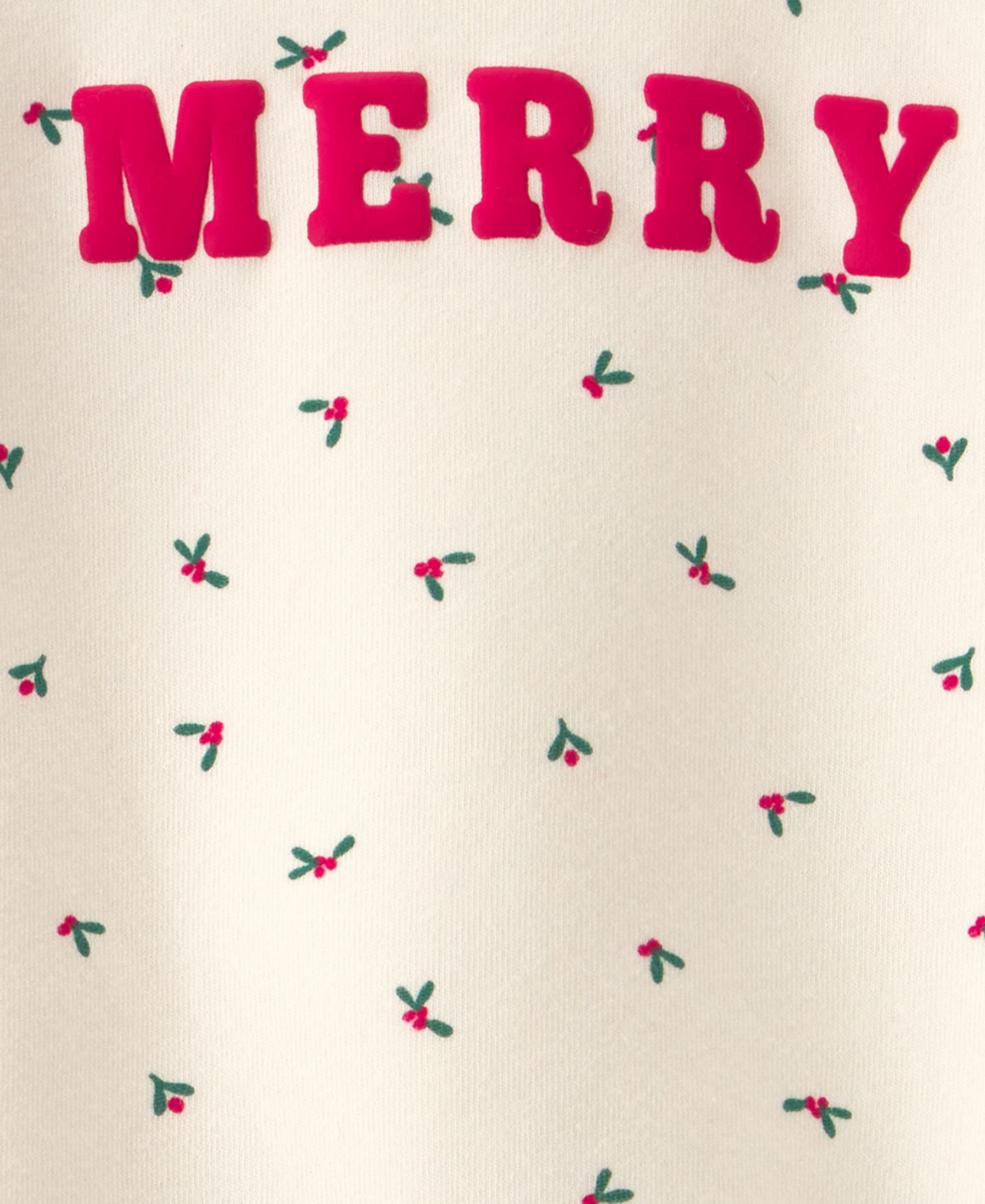 Детский флисовый комплект Carter's Merry для малышек: топ с длинным рукавом и брюки, цвет: Кремовый — фото 4