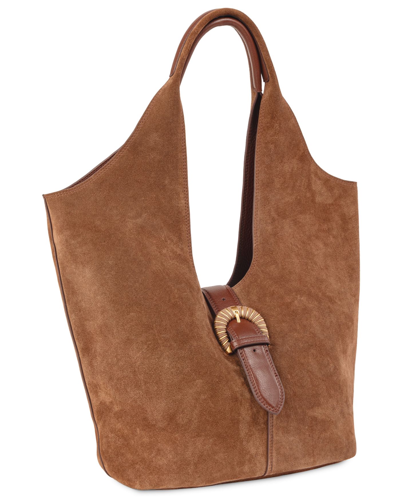 Женская сумка Sam Edelman Lucy Buckle Medium Tote Handbag, цвет: Карамельный — фото 3