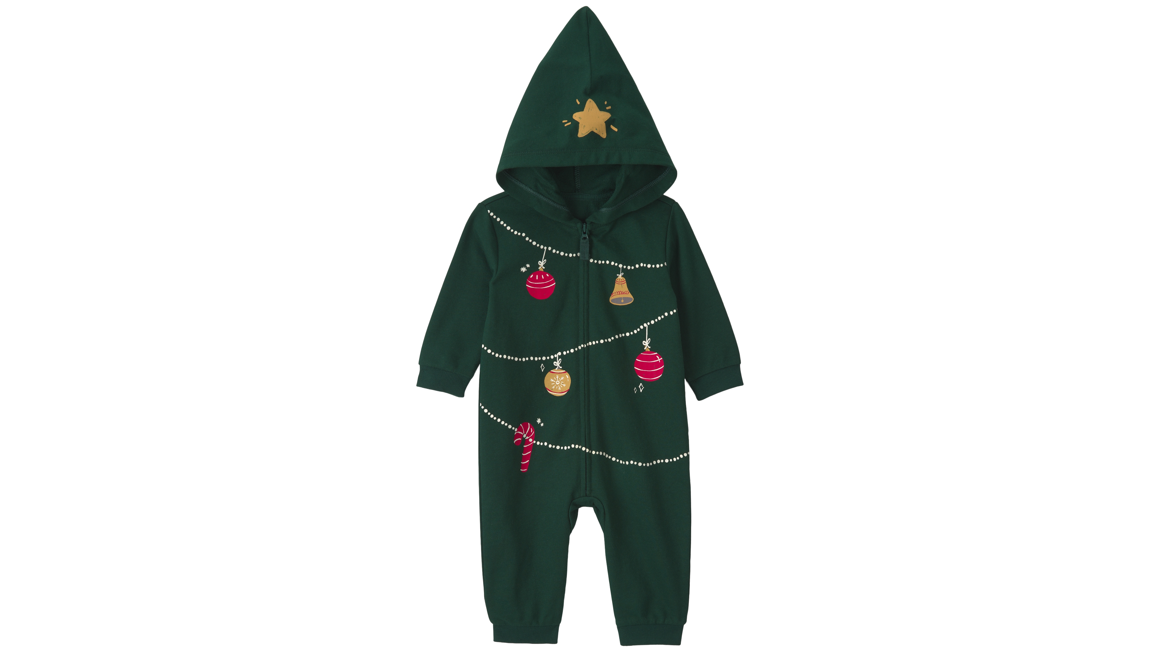Carter's Baby Boys' and Girls' Christmas Tree French Terry Jumpsuit