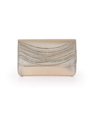 Woman's Lux Crystal Necklace Faux Leather Envelope