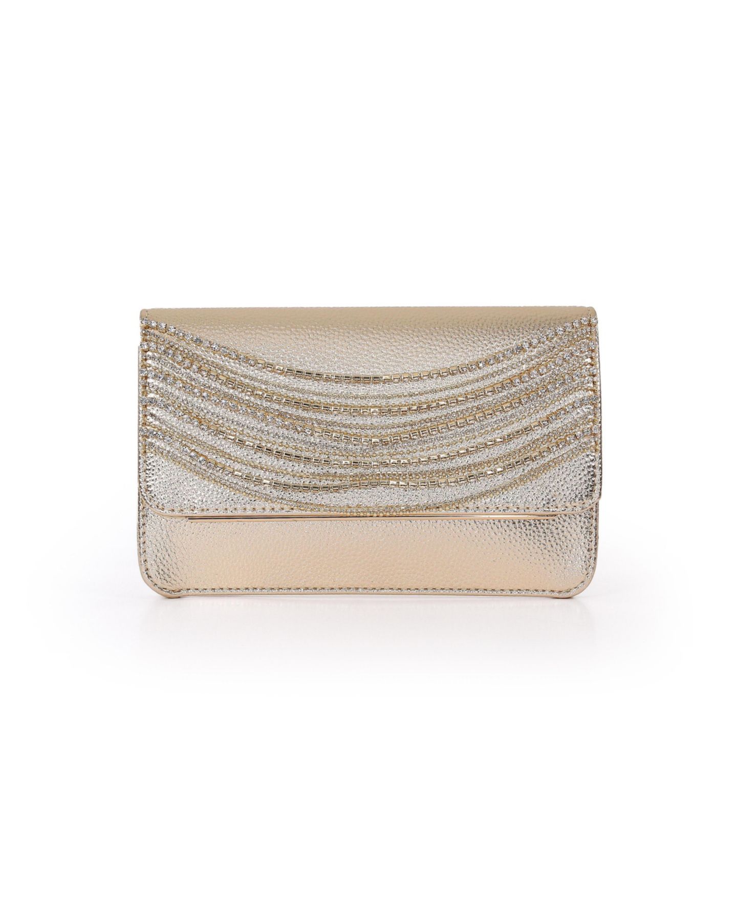 Женские украшения Jewel Badgley Mischka Lux Crystal Necklace Faux Leather Envelope, цвет: Золотой — фото 1