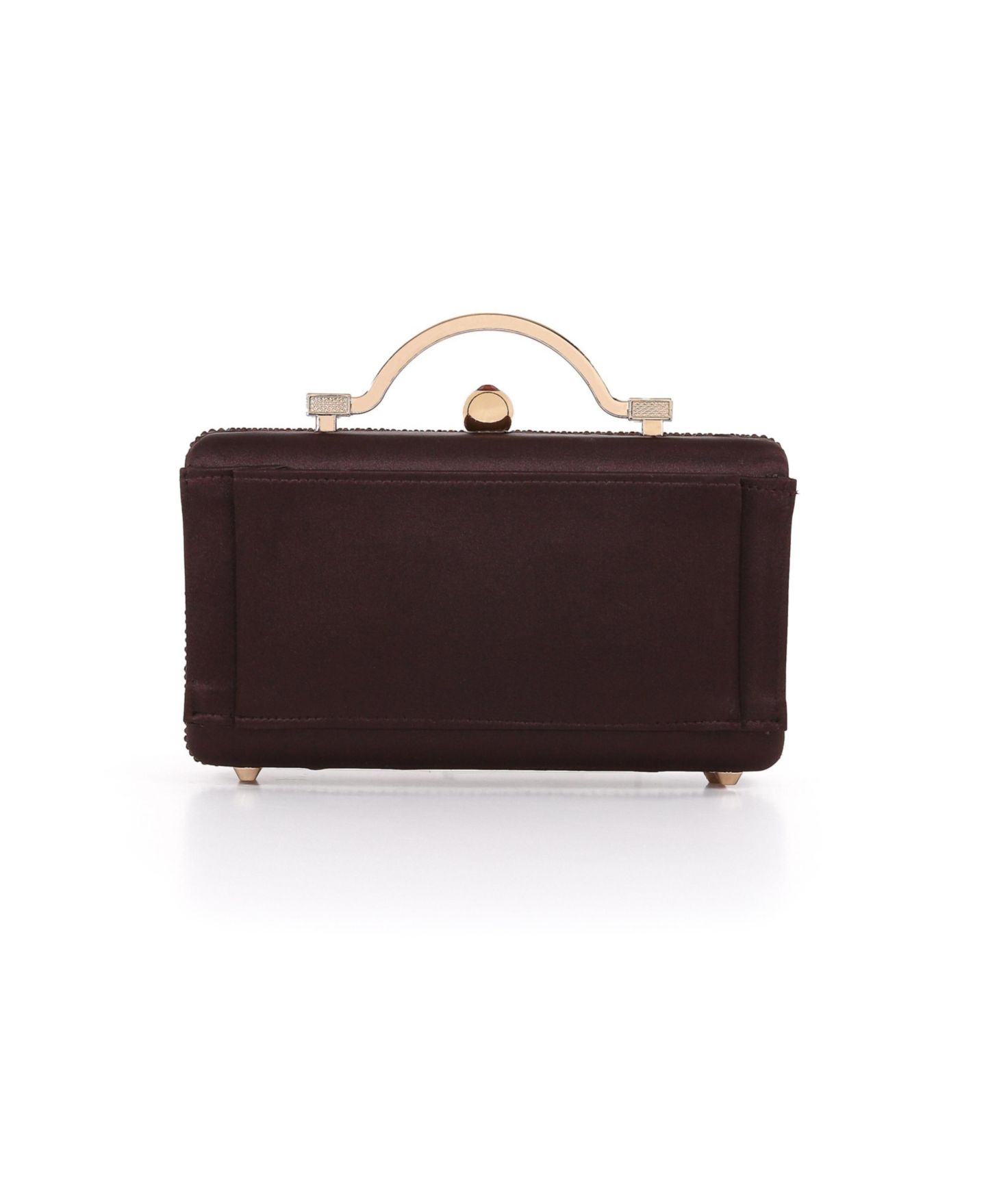 Женские клатчи Jewel Badgley Mischka Jude Crystal Minaudiere with Outer Pocket, цвет: Коричневый — фото 3