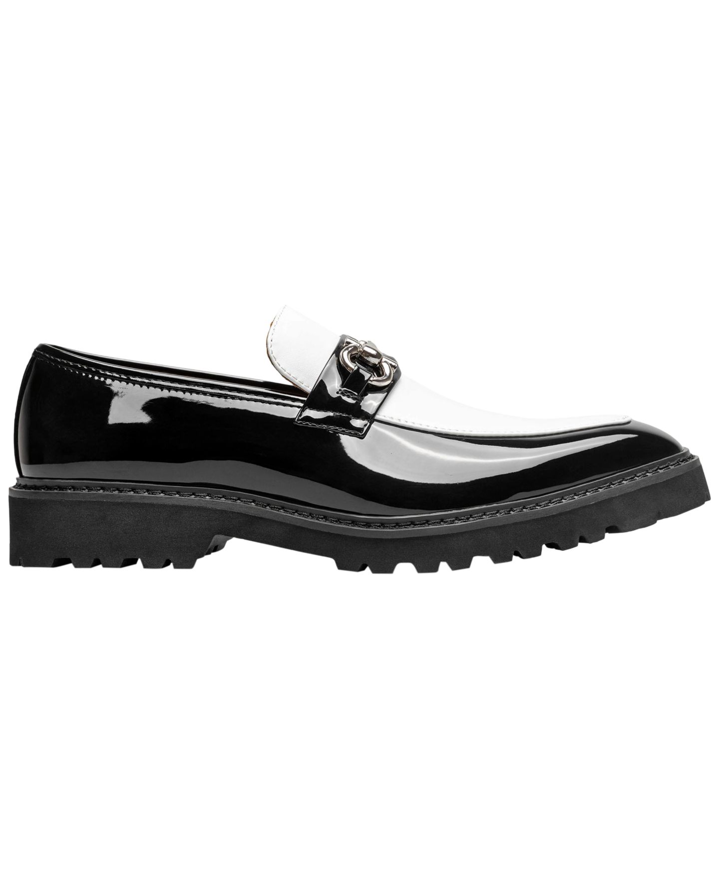 Мужские туфли Stacy Adams Carabello Moc-Toe, цвет: Чёрный / Белый — фото 2