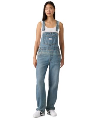 Women's Vintage-Inspired Drapey Fit Denim Overalls