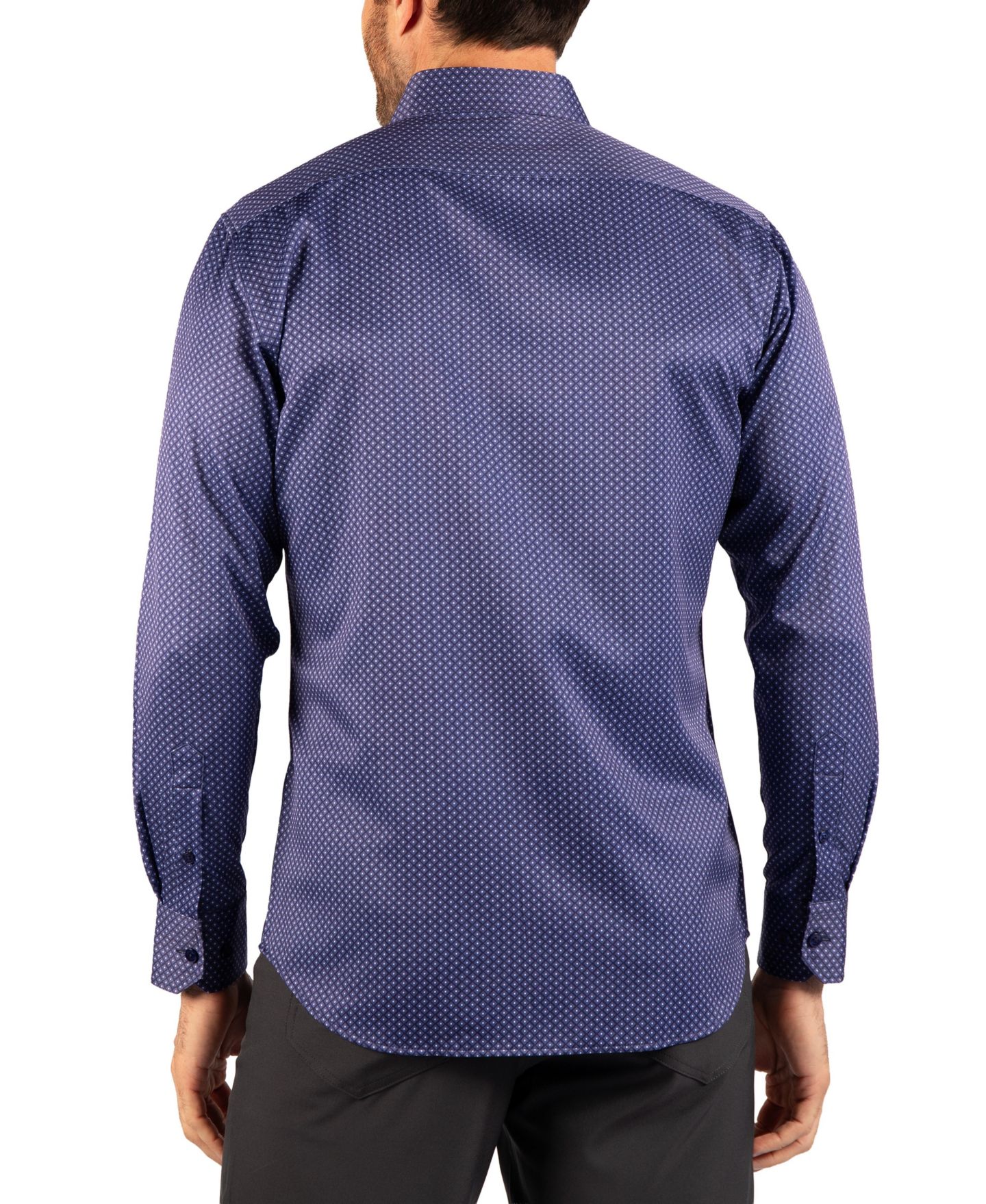Мужская рубашка Tailorbyrd Diamond Printed Performance, цвет: Тёмно-синий — фото 2