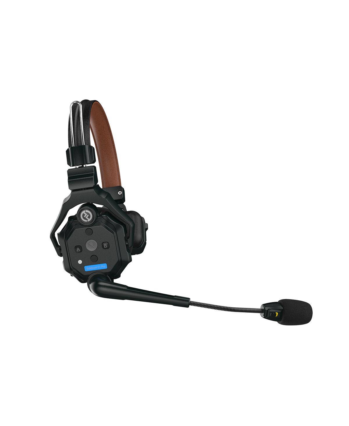 Hollyland Solidcom C1 Pro Wireless Noise-Cancelling 10-Hour Battery Single-Ear Stereo Remote Headset