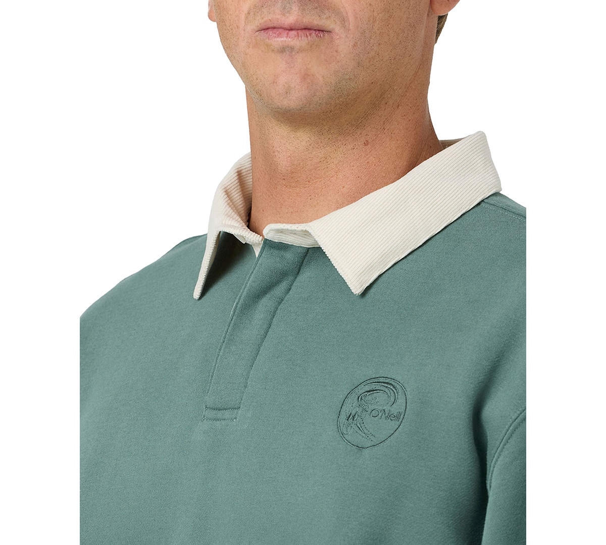 O'Neill Men's O'Riginals Fleece Rugby Polo Long-Sleeve Button-Up Shirt