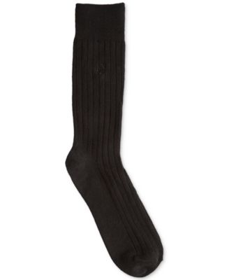 Men's Merino Wool Blend Ribbed Crew Socks