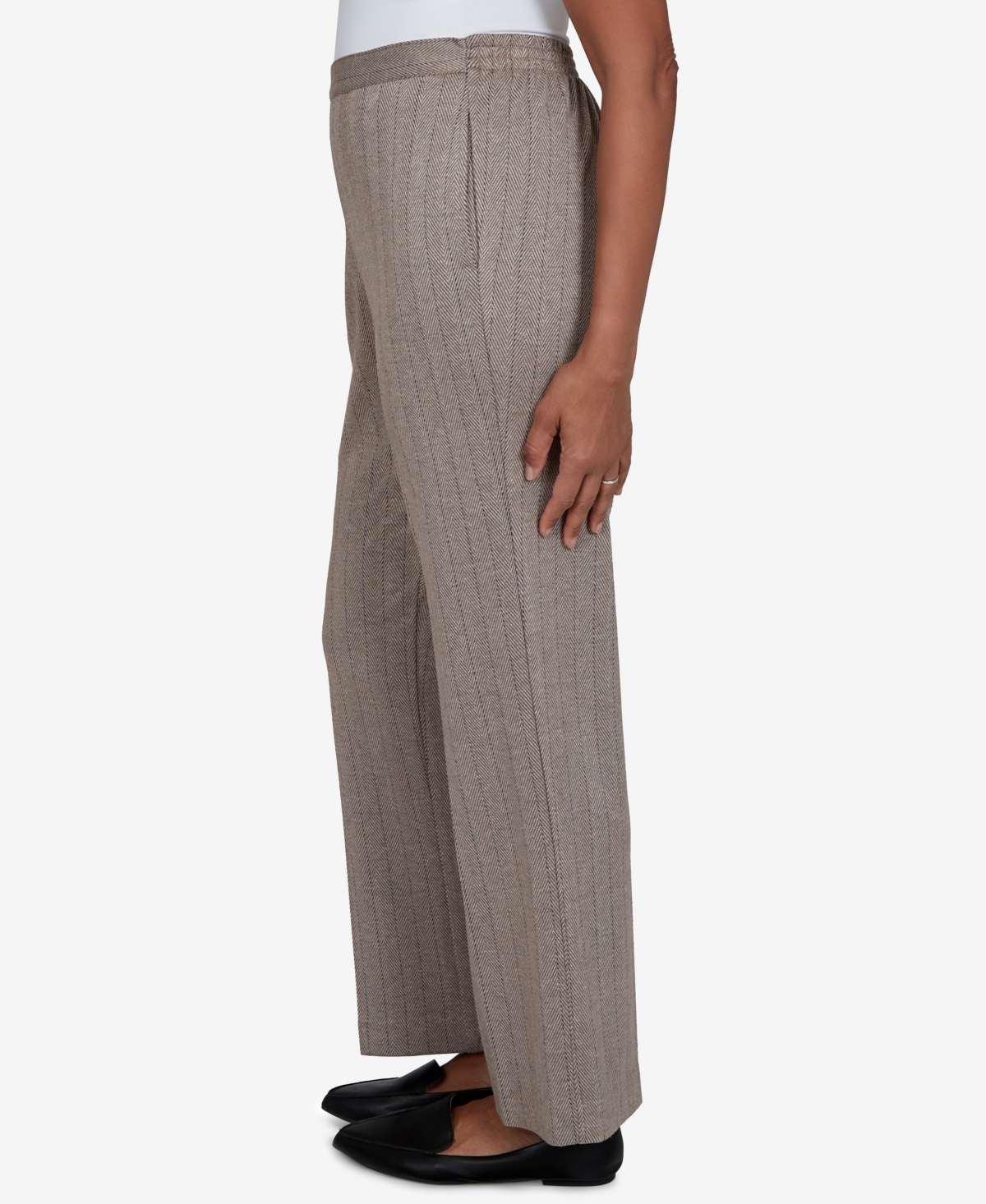 Alfred Dunner Petite Pull-On Straight Mid-Rise Pants
