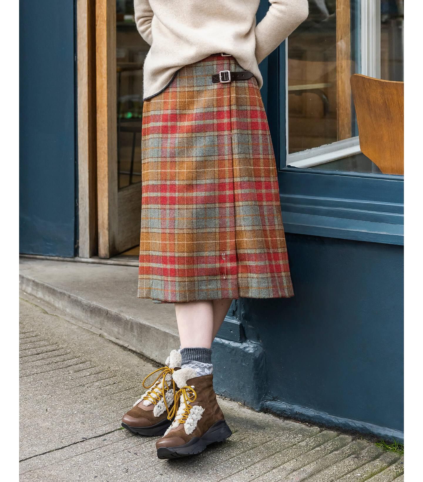 Женские юбки Celtic & Co. British Midi Celt Kilt, цвет: Autumn Tartan — фото 7