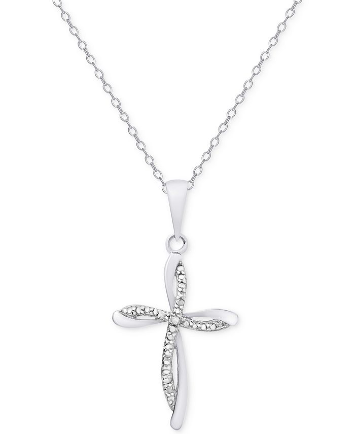 Macy's Cross Pendant Necklace in Sterling Silver Macy's