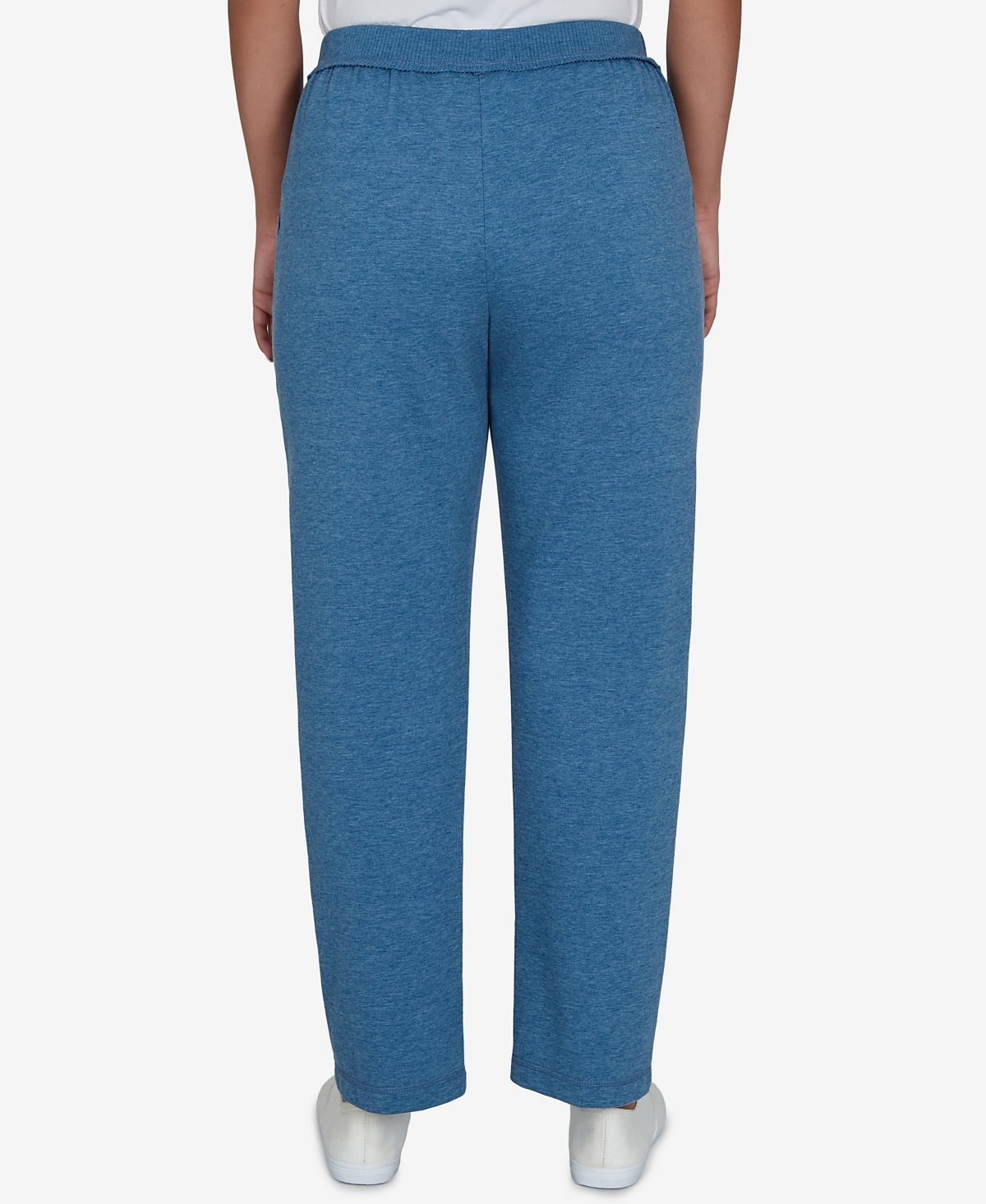 Alfred Dunner Women's Pull-On Straight-Leg Mid-Rise Poly-Cotton Blend Pants