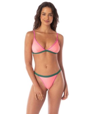 Women's Strawberry Breeze Reversible Colorblock Triangle Bikini Top