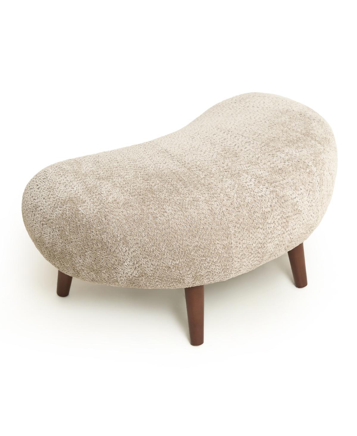 Streamdale Furniture Nordic Chenille Lazy Club Chair with Ottoman and Pillow