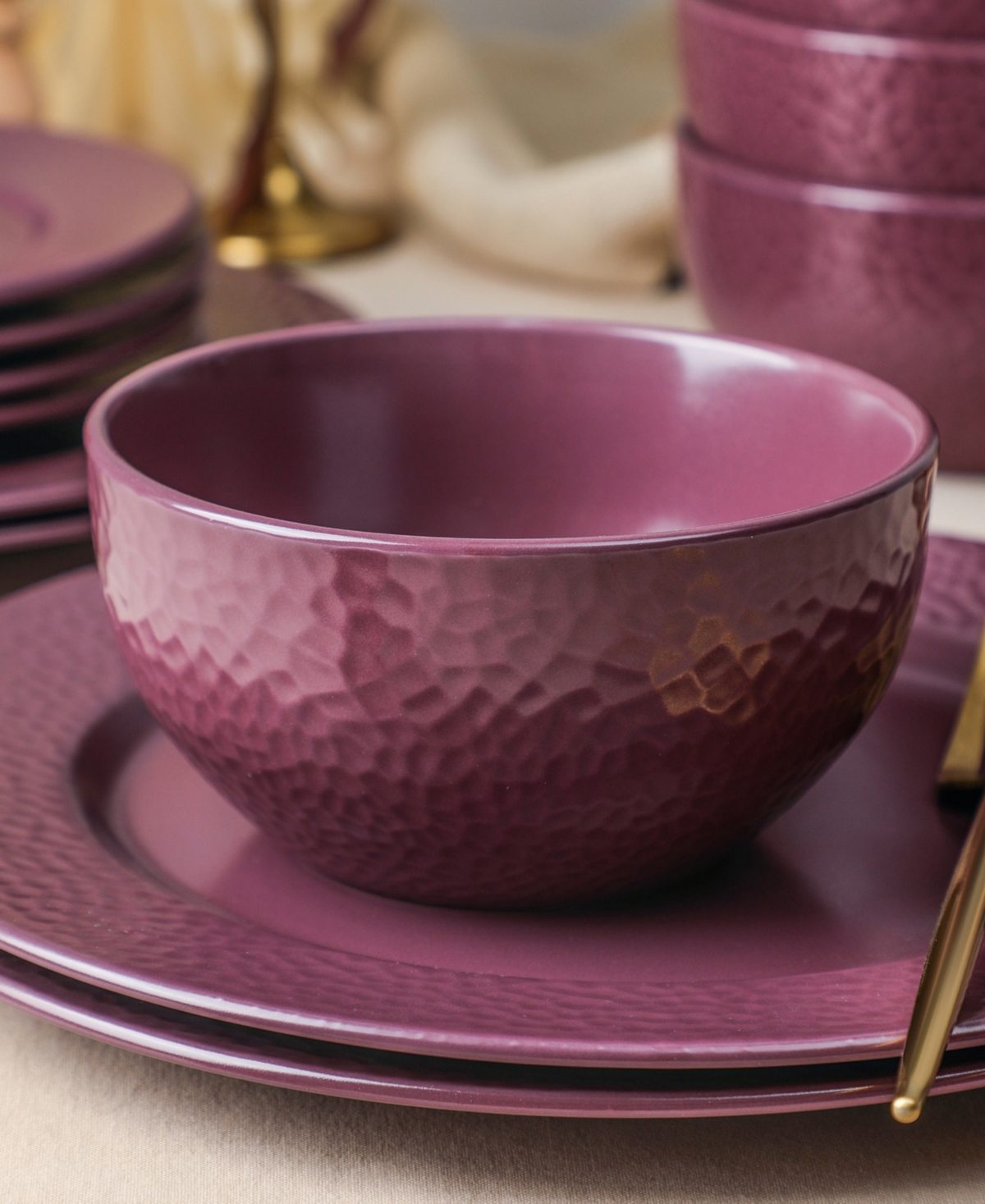 Stone Lain Topaz 24-Piece Dinnerware Set, Service for 8