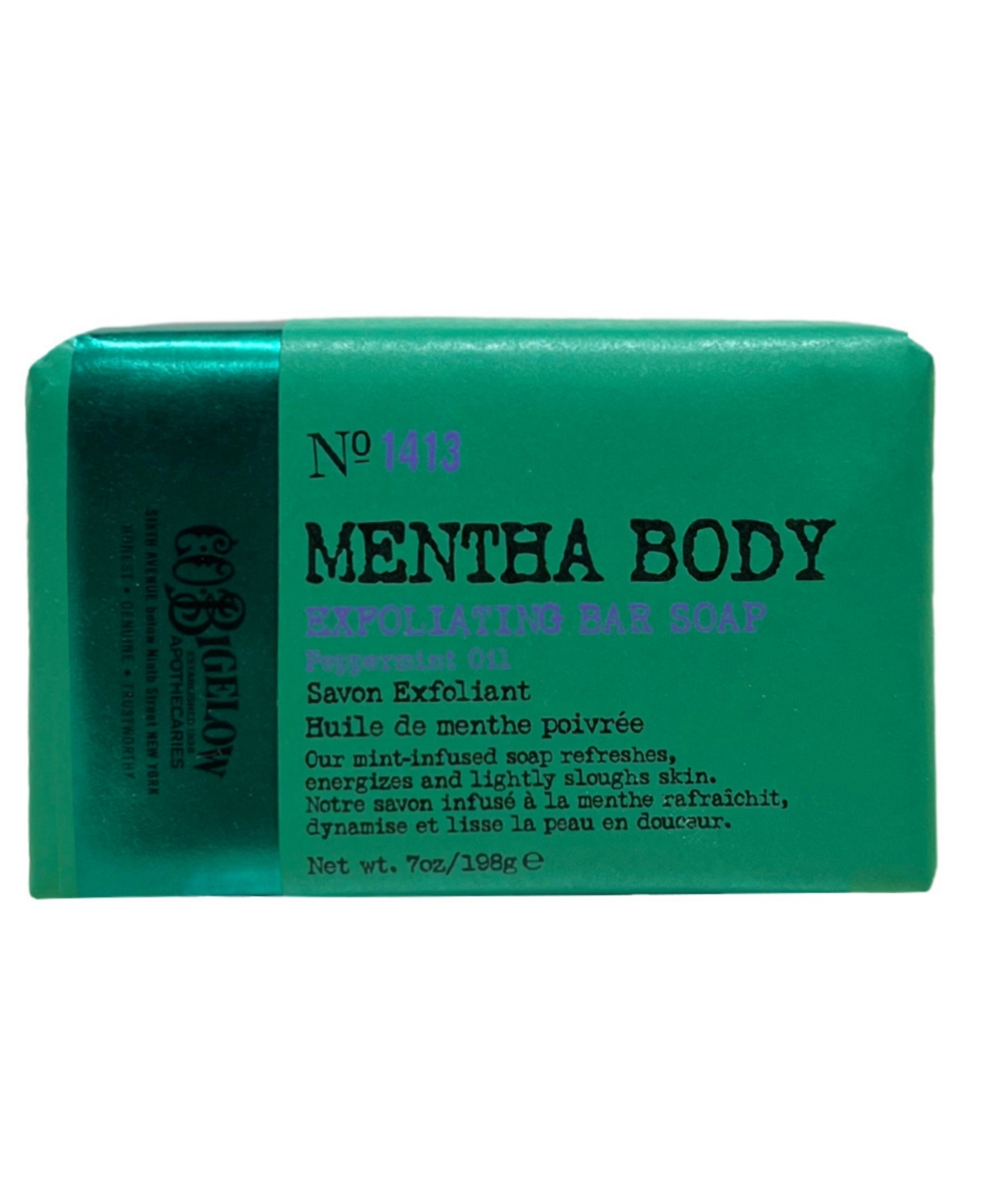 C.o. Bigelow Mentha Exfoliating Bar Soap, 7 oz.