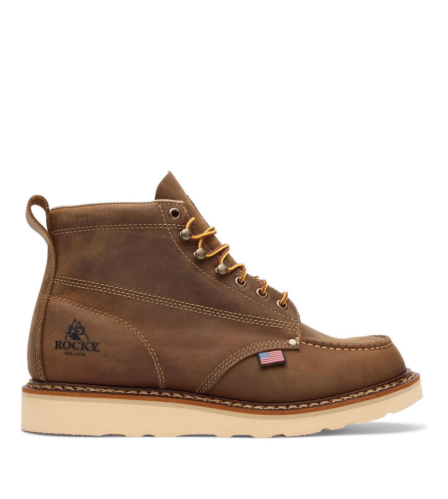 Мужские ботинки ROCKY Heritage 32 Work Leather Boot, цвет: Коричневый — фото 2
