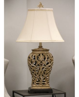 StyleCraft Open-Lace Scroll Table Lamp, Created for Macy's