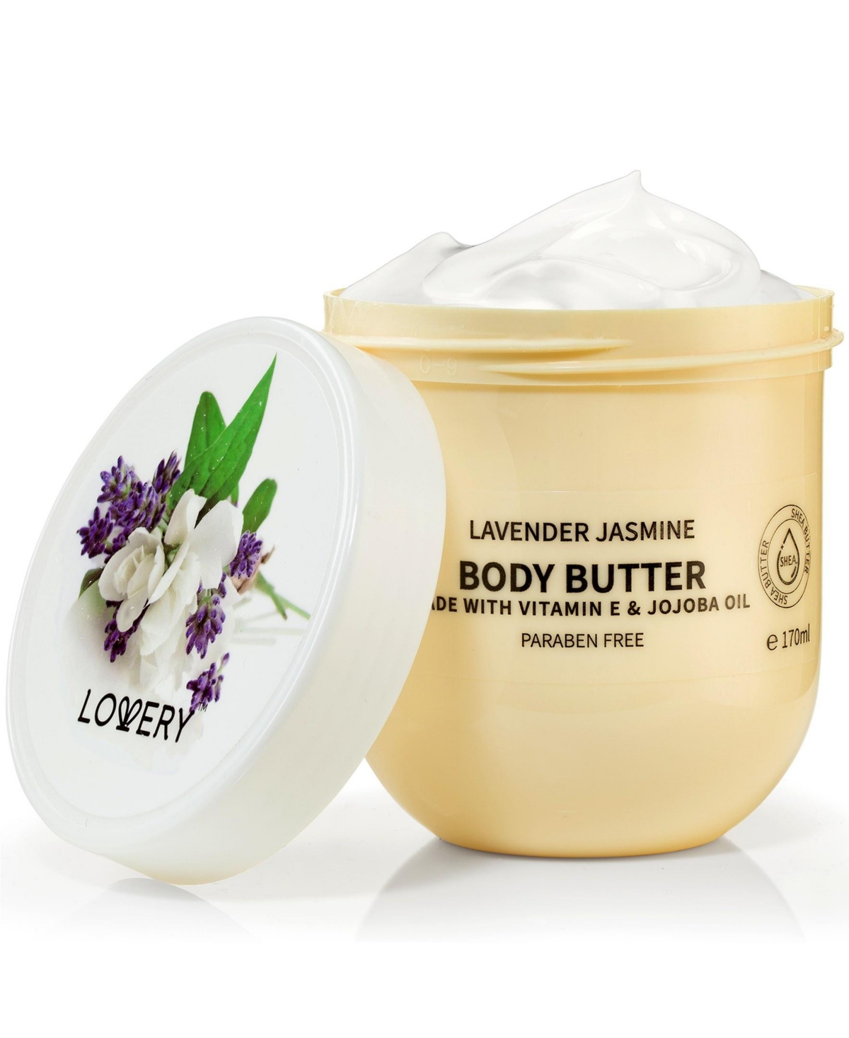 Lovery Lavender Scented Whipped Body Butter, Bath and Body Care Cream