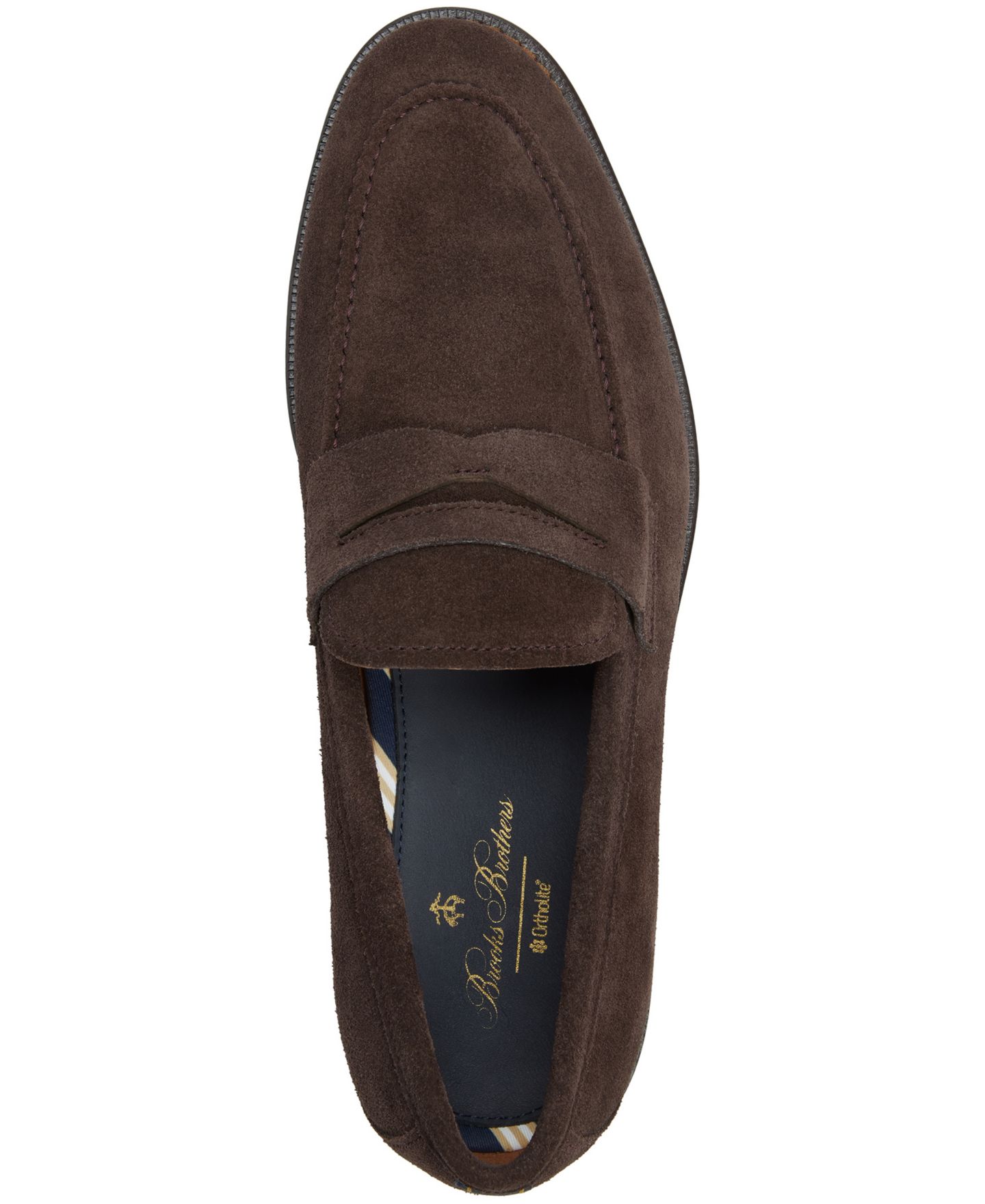 Мужские туфли Brooks Brothers Glenrock Suede, цвет: Тёмный коричневый — фото 4