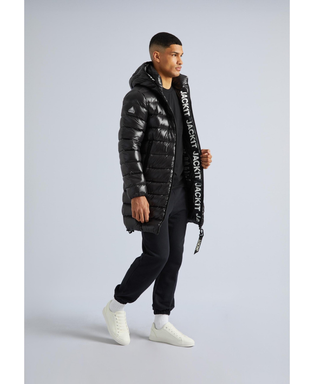 JACK1T Men's Down-Fill Hooded Coat
