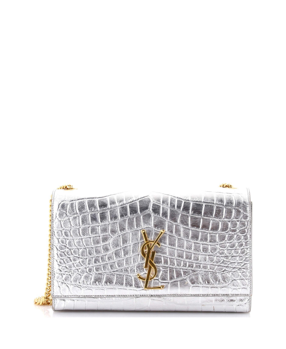 Pre-Owned Saint Laurent Medium Classic Monogram Crossbody Bag Embossed Leather