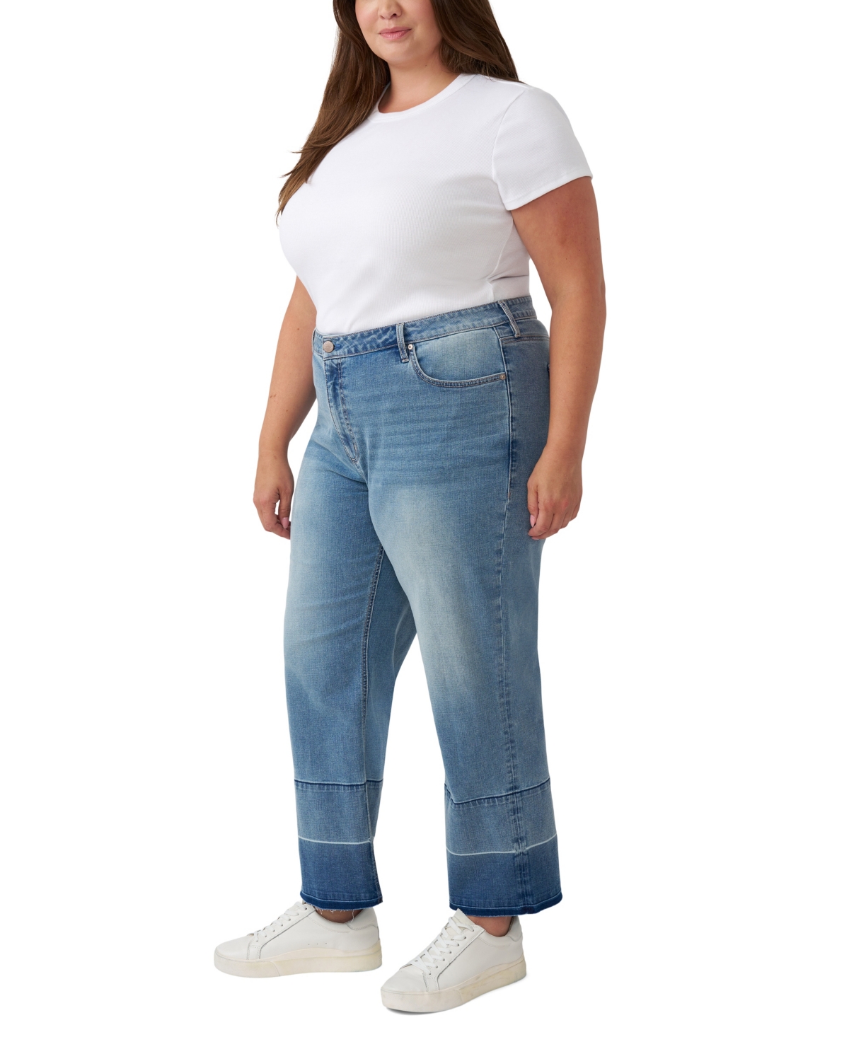 Seven7 Plus High-Rise Wide-Leg Jeans