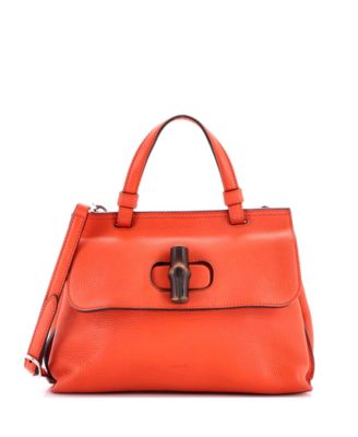 Small Bamboo Daily Top Handle Bag Leather