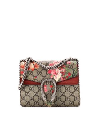 Mini Dionysus Bag Blooms Print GG Coated Canvas
