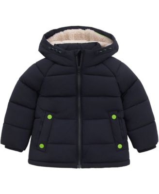 Toddler Boys Ethan Borg Lined Hooded Puffer Jacket 2T-5T
