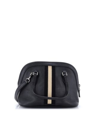 Mini Web Convertible Dome Satchel Leather