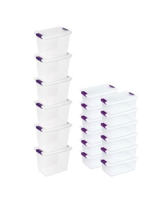 27 Qt Storage Container, 6 Pack, and 15 Qt Storage Container, 12 Pack