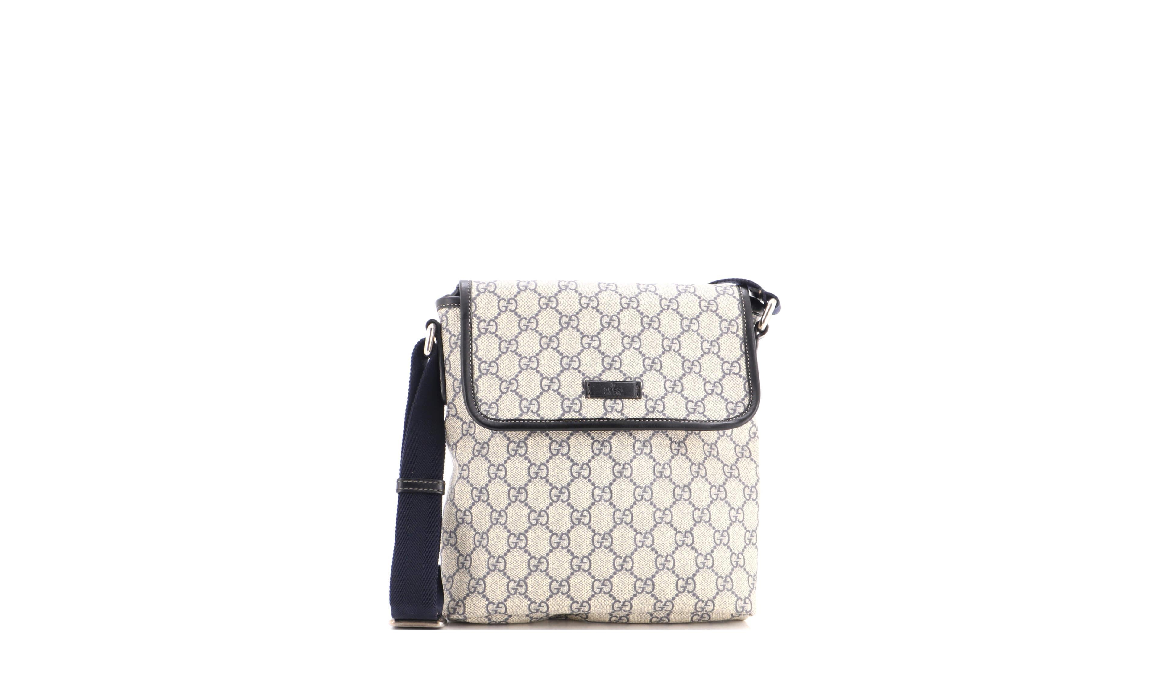 Pre-Owned Gucci Small Flap Messenger Gg Coated Canvas