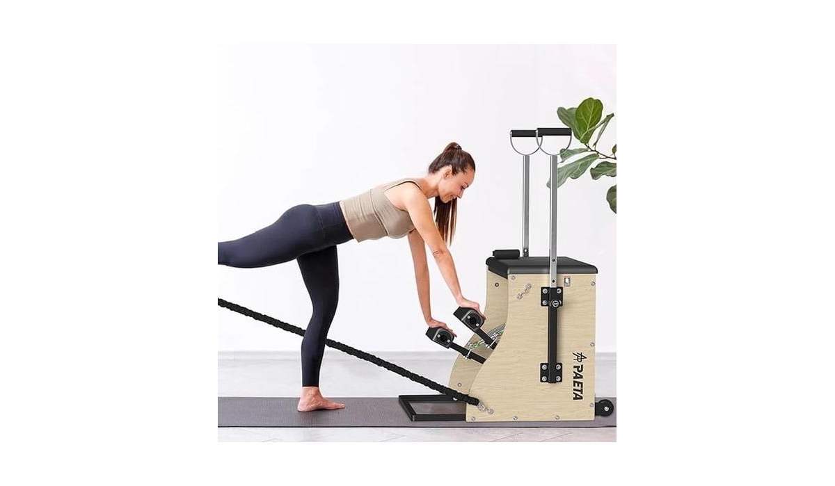 Syedee Pilates Chair, Split-Pedal Stability Combo Chair with Handles, Yoga Fitness Trainer, Pilates Reformer Machine, Pilates Equipment Perfect