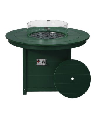 47" Modern Outdoor Patio Propane Gas Round Fire Pit Table