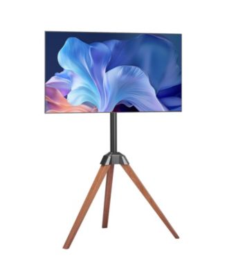 Tripod Easel Floor TV Stand for 40 to 65 Inch Screens with 18 Degree Swivel and 99 Pound Capacity