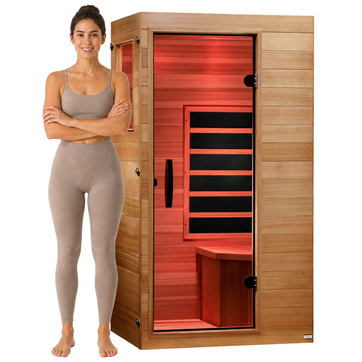 Dynamic Saunas Elite 1 Person Compact Ultra Low Emf Far Infrared Home Sauna - Assorted Pre-Pack