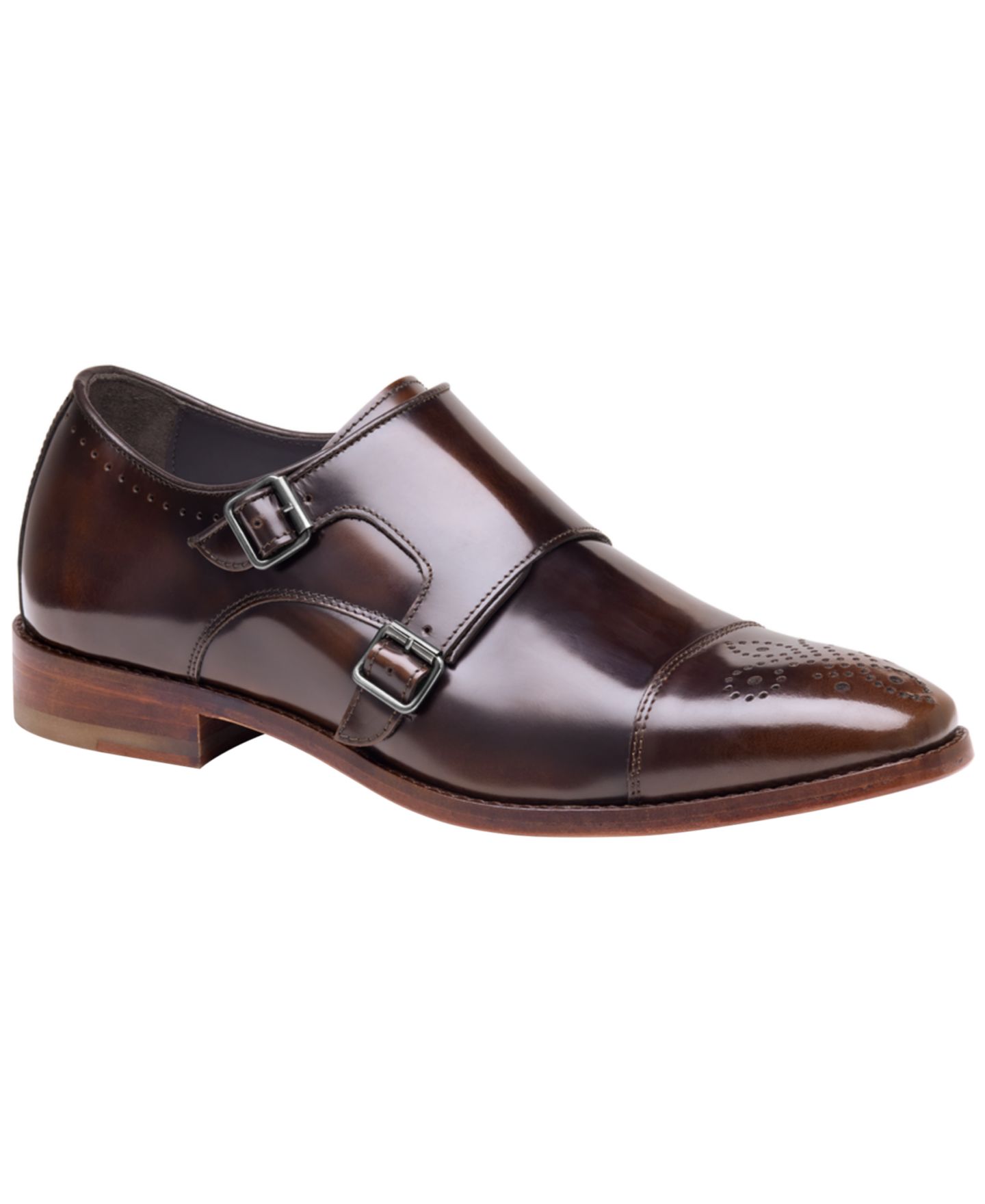 Обувь Johnston & Murphy Arrister Double Monk Square-Toe Dress Shoes, цвет: Красное дерево — фото 1