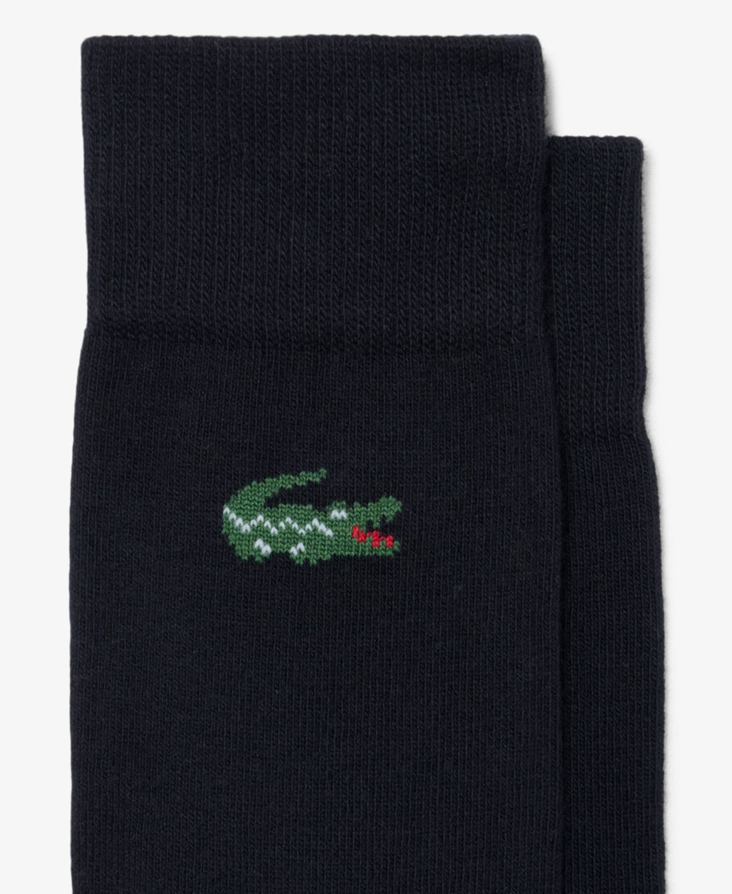 Носки Cuff для мужчин, в рубчик, 3 шт. — Lacoste, цвет: Чёрный — фото 3