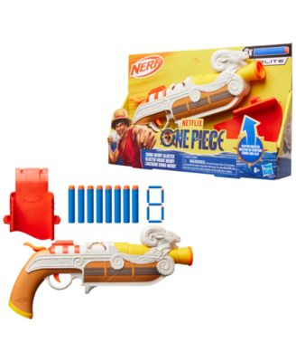One Piece Going Merry Blaster with Hammer Priming and Clip-On Holster, Includes 8 Elite Darts, Ages 8+