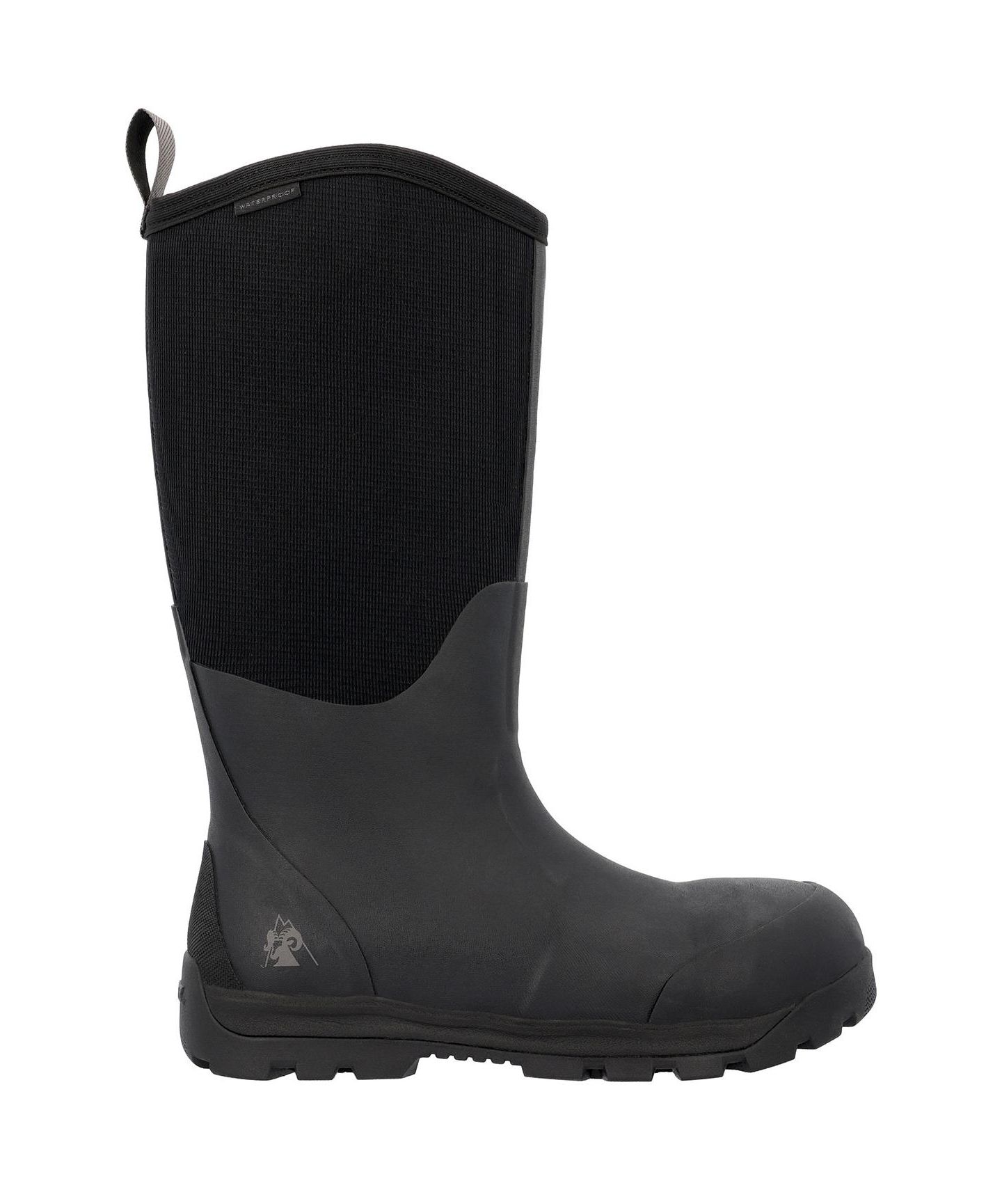 Мужские ботинки ROCKY Backlands Composite-Toe Pull-On 16-Inch Work Boot, цвет: Матовый чёрный — фото 4