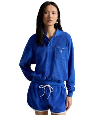 Women's Long-Sleeve Collared Polo Shirt
