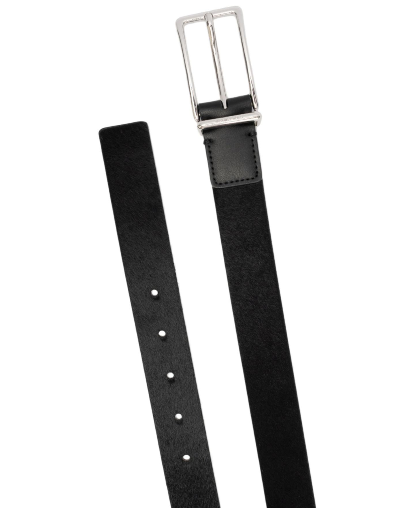 Женский ремень Michael Kors Polished Buckle Leather Reversible, цвет: Чёрный — фото 3